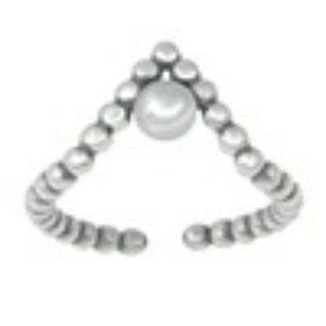 925 Sterling Silver Ball Design Toe Ring ( New)